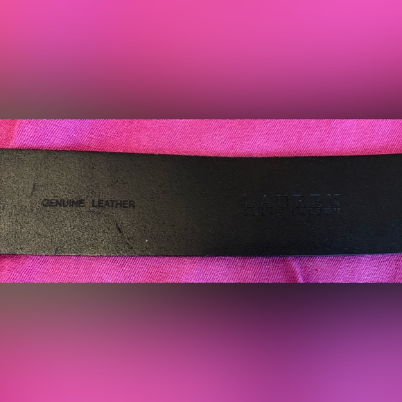 Lauren Ralph Lauren Black Leather Belt Size M - Picture 3 of 6